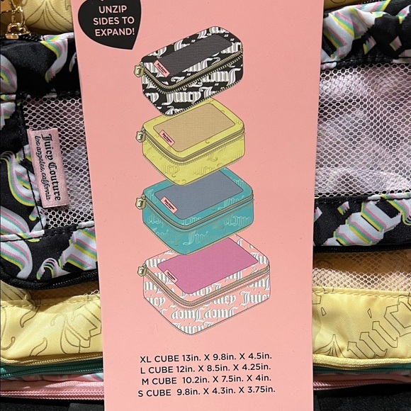 Juicy Couture | Multi-Colored Packing Cube Set (4) - Picture 3 of 9